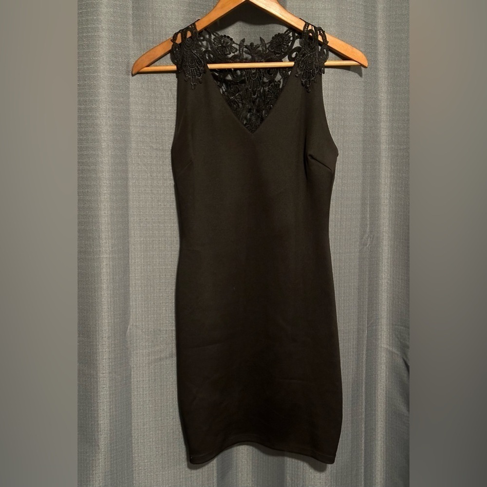 Charlotte Russe Black Lace Tank Dress